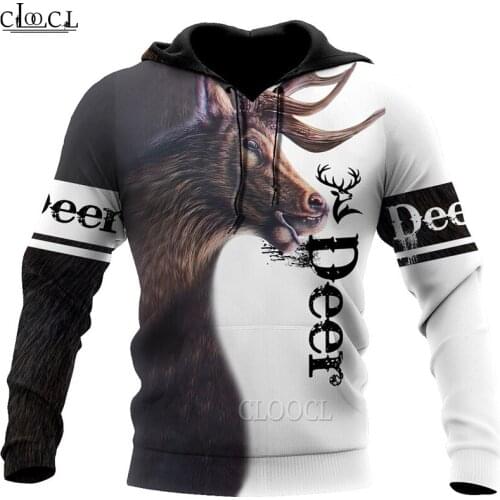 HX Newest Popular Animal Deer Hunting 3D Printed Men Women Tracksuit Autumn Long Sleeve Pullover Fashion Hoodie Drop Shipping