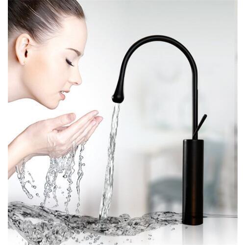 New Art Rotate Bathroom Crane Torneiras Bathroom Basin Faucet Solid Brass Unique Design Sink Mixer Tap Hot and Cold Basin Faucet