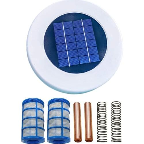 Solar Power Swimming Pool Water Purifier Solar Pool-Ionizer Swimming Pool Water Cleaner Kill Algae Chlorine-Free for Spa Hot Tub