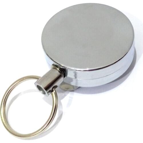Wholesale all-metal wire nylon easy-to-pull key buckle easy-to-pull anti-theft anti-loss telescopic key buckle