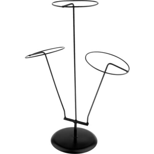 Premium Metal 3 Heads Hats Caps Wigs Display Holder Home Support Rack