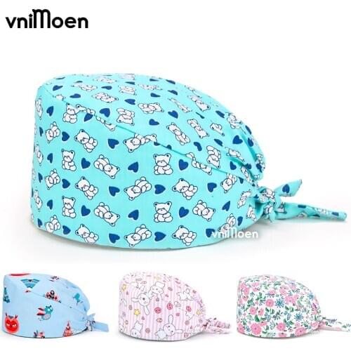 Light colour series Scrub cap Clean Dust cap Beauty expert care cap pet specialist work cap 24h delivery Beauty expert hat