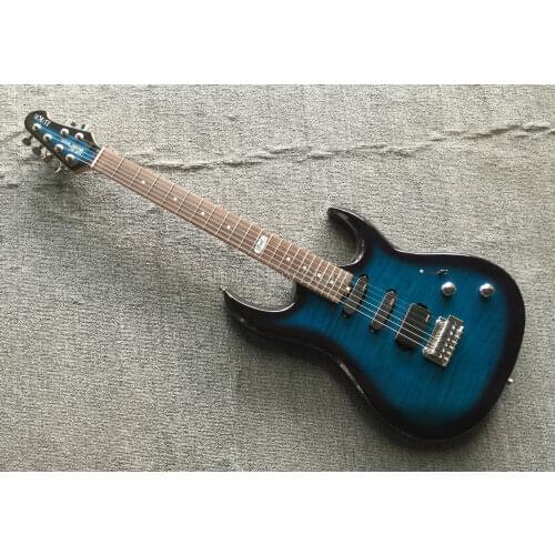 Shelly new store factory custom blue musicman Luke 3 pickups locking tuner 9v battery electric guitar musical instruments shop