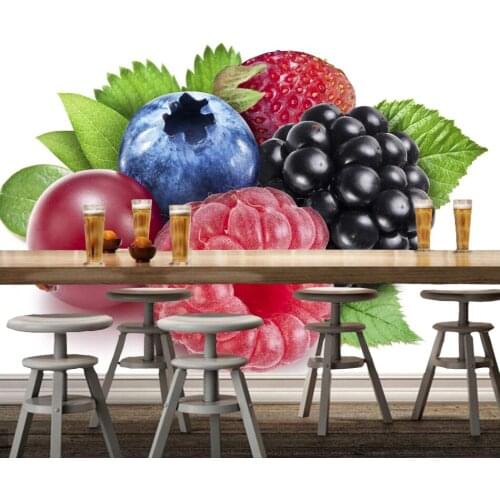 Modern wallpaper, fresh fruit, 3D photo mural for restaurant shop living room background wall wallpaper papel de parede