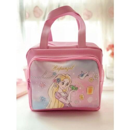 Disney mickey mouse Mummy Bag Large-capacity Multifunctional Storage Bag Princess Mermaid Handbag Shoulder Bag pu Lunch Box Bag