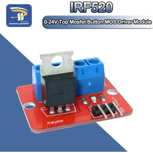 0-24V Top Mosfet Button IRF520 MOS Driver Module For Arduino MCU ARM Raspberry pi