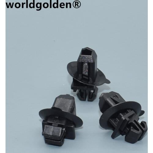 Worldgolden 100pcs Nylon Fender Moulding Nylon Clip Retainer Fastener 75393-60030 Car Clips Auto Parts Accessories for toyota