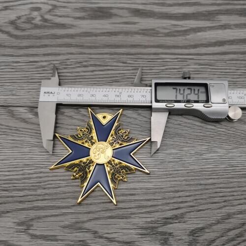 1PC Prussian German Army Big Gold Black Eagle Badge Medal Souvenir Gifts