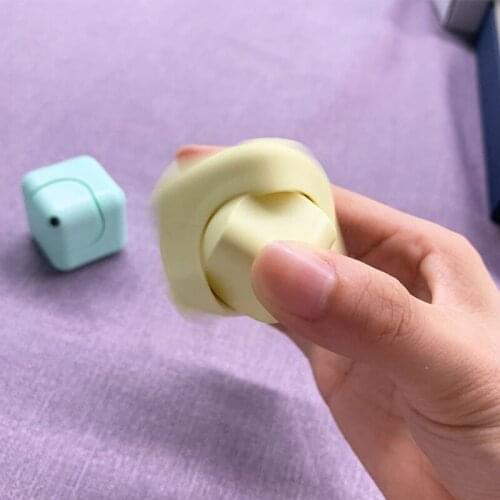 1PC Kids' Party Favor Set Magnetic Fidget Spinner Orbiting Ring Cube for Kids Adults Pressure Anxiety Gyro Spinner Toy