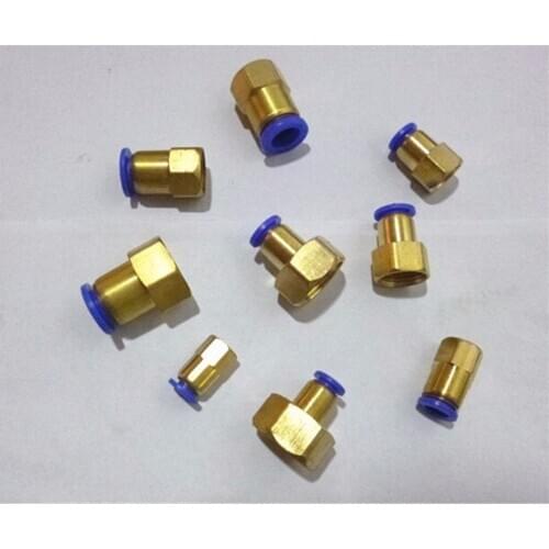 10pcs Tube O/D 4mm To 1/8" 1/4" Pneumatic Push In Connector Quick Release Fitting BSP Female Quick Connector