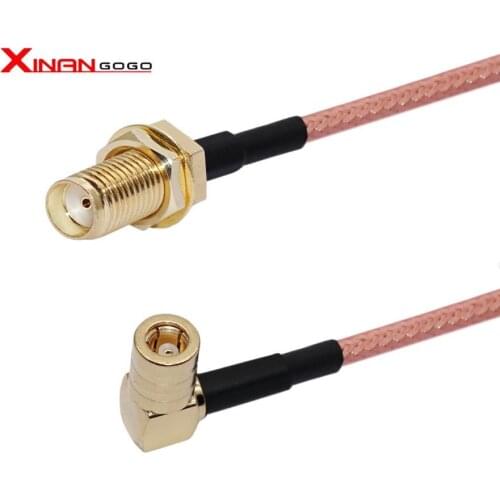 100pcs SMA female to SMB female connector 90 angle RG316 cable 20cm shipping by DHL