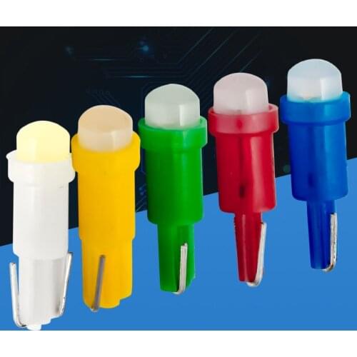 20pcs T5 1 led smd Ceramic Dashboard Gauge Instrument Ceramic Car Auto Side Wedge Light Lamp W1.2W 37 58 70 73 74 LED Bulb DC12V