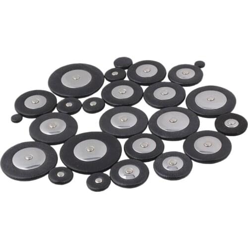 25 Pieces Alto Sax Leather Pads Set Saxophone Woodwind Accessories Black