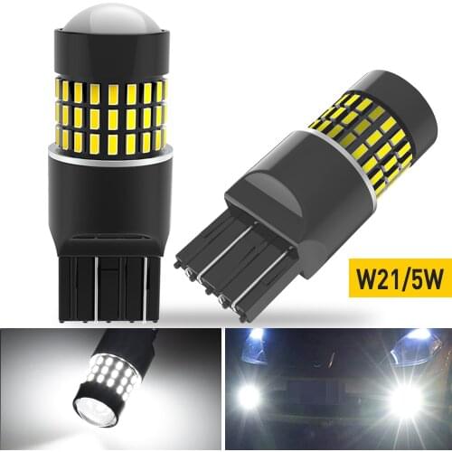 2x 7443 T20 W21/5W LED DRL Bulb 12V 6000K White Car Backup Reverse For Renault Megane 2 3 1 Sport Arkana Master Scenic Sandero