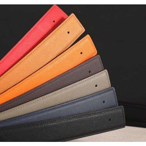 3.2cm 3.8cm Mens Genuine Leather Belt Without Buckle Classic H-shaped Buckle Unisex Jeans Belt With High Quality Cowhide Luxury