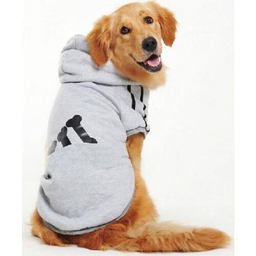 3XL-9XL Bulldog Winter Pet Dog Clothes Winter Warm Sportswear Thick Large Dog Coat Hoodie Golden Retriever Dogs Jacket