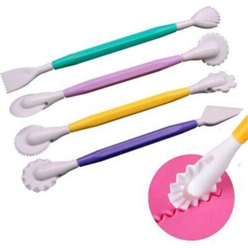 4PCS Cake Decorating Tools DIY Baking Color Engraving Group Fondant Carving Knife / Plastic Knife Chocolate Cake Carving Tools