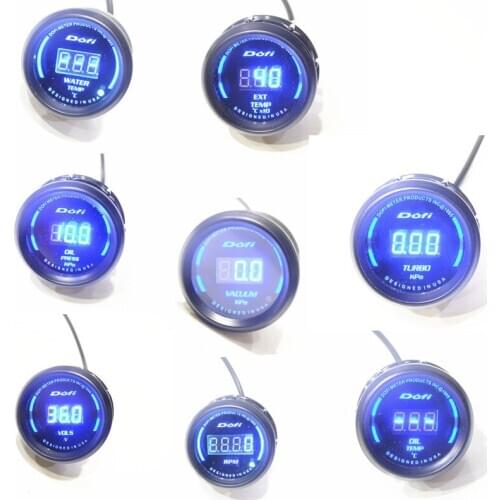 52mm Blue LED backLight Car Racing Modification Digital RPM/VOLTS /TURBO/Water temperature gauge Celsius temp Meter With Sensor
