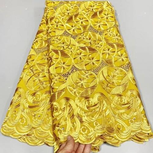African Lace Fabric 2021 High Quality Lace Swiss Voile Lace In Switzerland Dubai Fabric Latest African 100%Cotton Lace abric 5Y