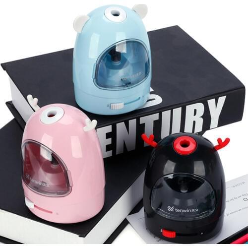 Kawaii Automatic Pencil Sharpener Cute Electric Sliding Shift Switch Pencil Sharpener Stationery Home Office School Supplies New