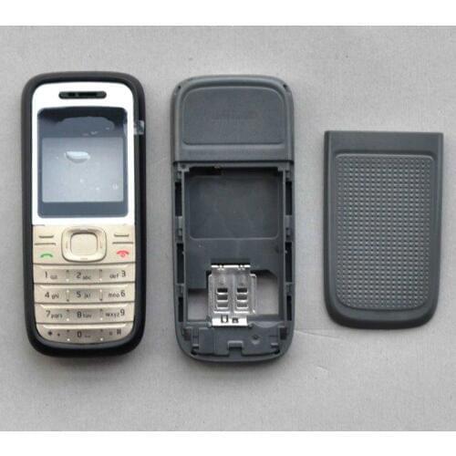 BINYEAE Full Housing For Nokia 1200 Case Cover Facing Front Frame With Keyboard Display Glass+Middle Frame+Back Cover 1200 Part