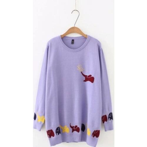 Plus size autumn O-Neck women Knitted sweater winter clothes women oversized sweater korean top