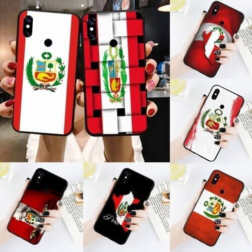Peru Flag Coat Of Arms Phone Case For Xiaomi Redmi note 4 4X 8T 9 9s 10 K20 K30 cc9 9t pro lite max