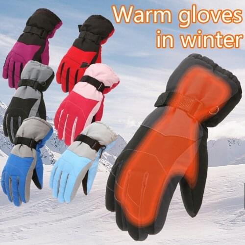 Unisex Kids Ski Gloves Snowboard Gloves Waterproof Winter Snow Warm Fleece Motorcycle Snowmobile Cycling Skiing Gloves Wholesale