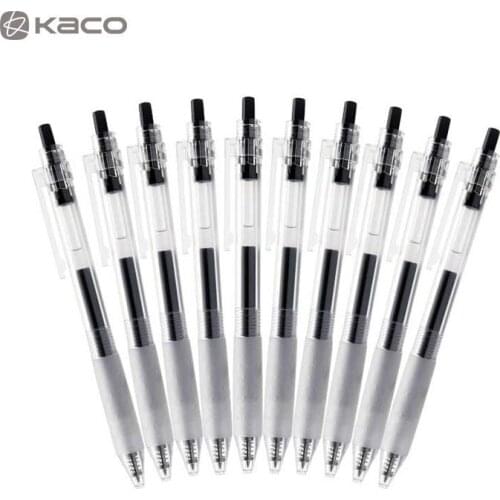 KACO KEYBO Gel Pens 0.5MM Black/Blue/Red/Navy Blue Ink Press Bullet Ballpoint Pens For School Office Test Pens Stationery
