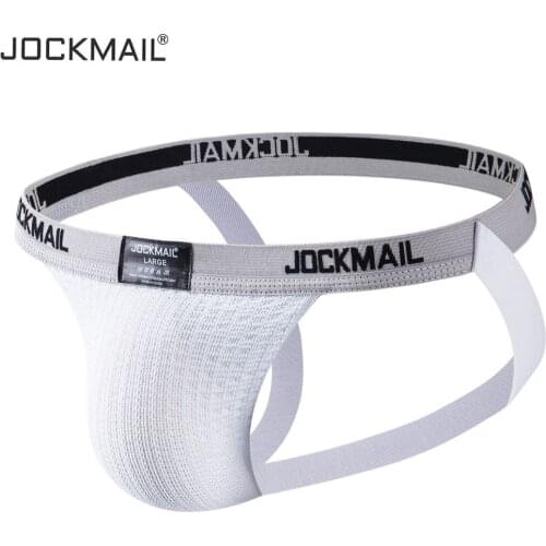 JOCKMAIL Brand New Mens Jockstrap Athletic Supporter Underwear Gym Workout Strap Brief W/ Stretch Mesh Pouch Sexy Gay Underwear
