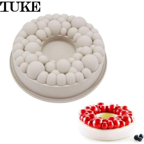 Round Cherry Bubble Cake Molds Silicone Mold Non-stick for Baking Brownie Chiffon Sponge Party Cakes
