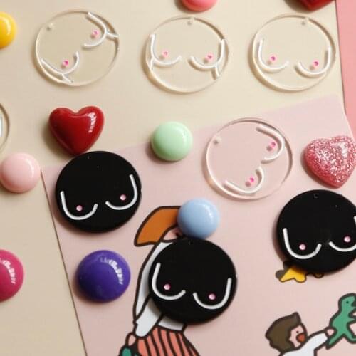 Summer super cool homemade resin disc pendant Japanese DIY earrings earrings accessories handmade jewelry materials