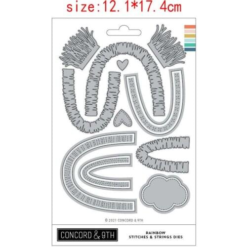 Sirius Rainbow in the clouds Metal Cutting Dies and Stencil Template for DIY Scrapbooking Photo Album Embossing Decorative Cards