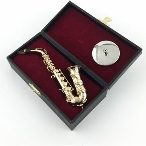 1/6 Scale Dollhouse Miniature Artificial Saxophone Vintage Micro Classic Musical Instruments for 12inch Action Figures