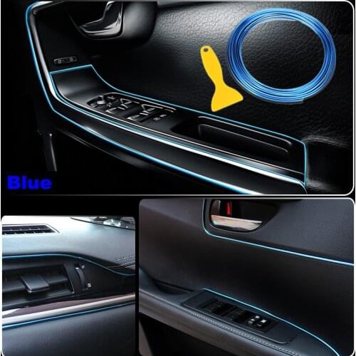5M Car Interior Mouldings Strips Decorative Thread Trim Brand Sticker Car Styling Accessories Decorative Strip