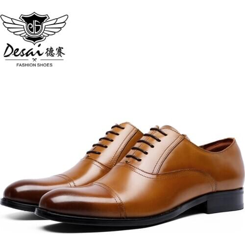 Desai Men shoes Male Genuine Leather Shoes For Men Wedding Dress High Heels 2020 Footwear Fashion Woking Business