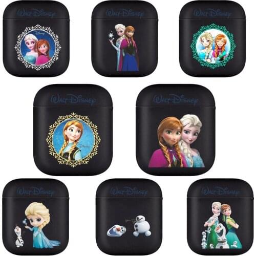 Disney Frozen Princess Ana Elsa Soft Silicone Cases For Apple Airpods 1/2 Protective Bluetooth Wireless Earphone Cover For Apple