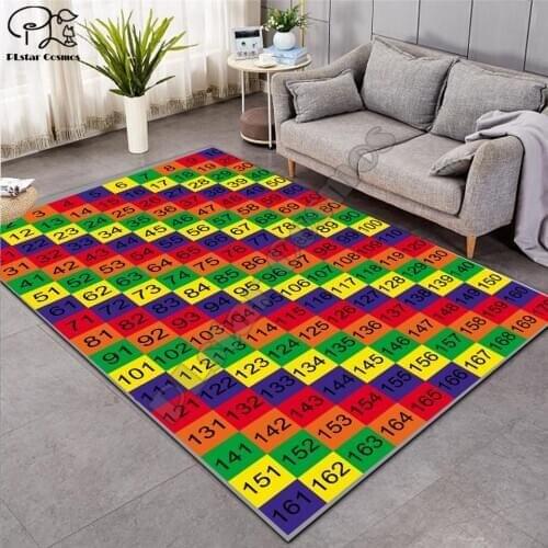 Educational floor playmats kids 3D Print Carpet Hallway Doormat Anti-Slip Bathroom Carpets Kids Room Absorb Water Kitchen-16