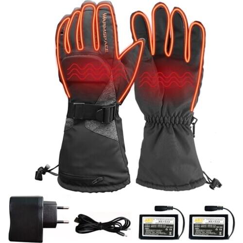 Motorcycle Electrocar Scooter Cycling Heated Gloves 3600mAh Battery Powered Heat Gloves Waterproof Winter Warm Touchscreen Glove
