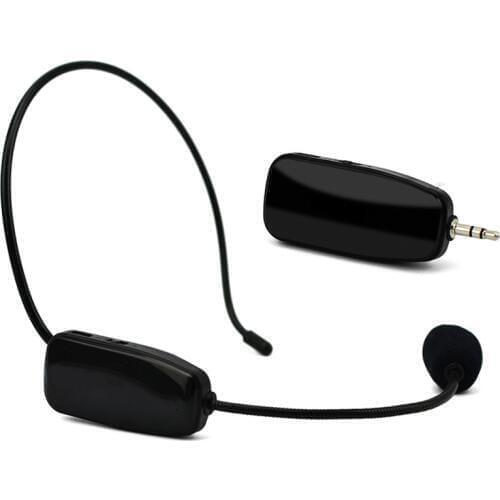 Uhf Wireless Microphone Professional 2 in 1 Handheld Head-Wear Mic Voice Amplifier for Speech Teaching