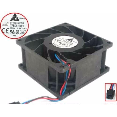 Detla Electronics TFB0812UHE 5L37 DC 12V 2.34A 80X80X38mm Server Cooling Fan