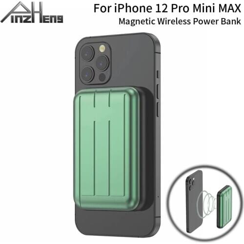 PINZHENG Magsafe Wireless Charger 5000mAh Power Bank For iPhone 12 Pro Mini Max Portable Powerbank 20W Fast Charge Battery Case