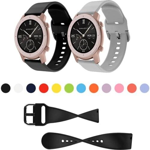 Colorful Silicone Watch Strap Band For Huami Amazfit GTR 47mm GTR2 2e Wrist band for amazfit pace Stratos 2 2S 3 strap 22mm