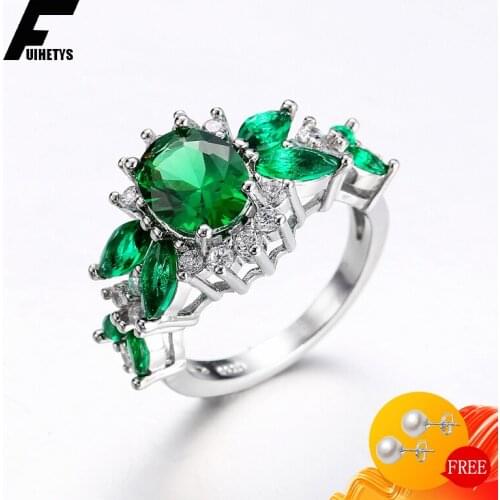 Bali Jelry Retro Rings 925 Silver Jewelry Emerald Zircon Gemstones Accessories for Women Wedding Engagement Ring Drop shipping