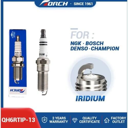 1 Piece Car Spark Plug Iridium Platinum Spark Candles TORCH QH6RTIP-13 Match for NGK ILTR6A-13G/LTR5BI-13/PLTR6A-10G/PLZTR5A-13
