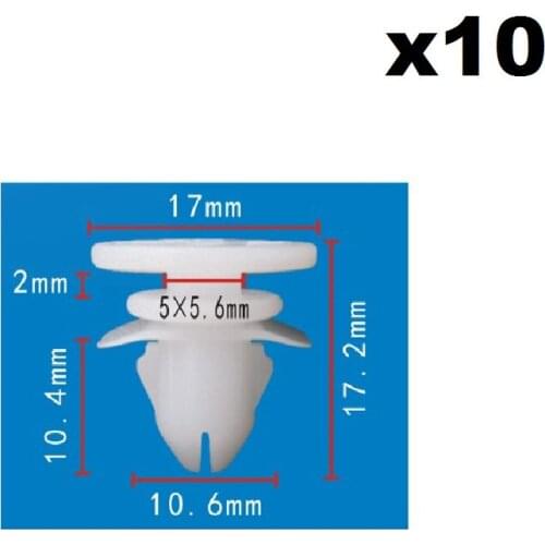 10pcs For Volvo C30 S40 V50 V60 XC60 Lower Molding Trim Clips PACK Panel Bumper Fascias Fastener Rivet Retainer Clips 30784514