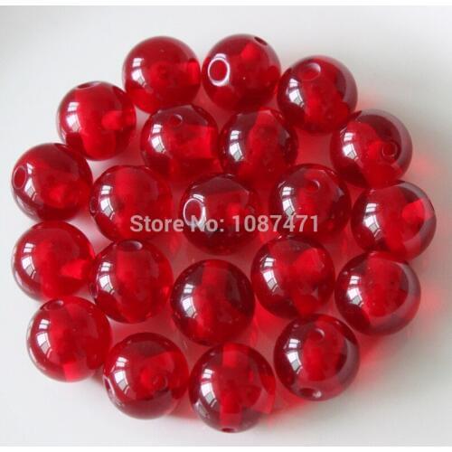 Fashion 100pcs 12mm Red high imitation blood amber beads DIY Bracelets jewelry accessories Crafts Charm Gifts
