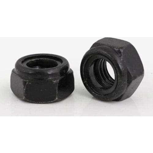 1000pcs DIN985 M2 black zinc Nylon Self-locking Hex Nuts Locknut Slip Lock Nut