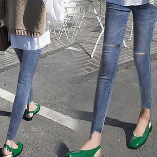 #1038 Pregnancy Clothes Maternity Shredded Jeans for Pregnancy Women Ropa Maternidad Embarazada Top Fall Pants Blue 10%Off