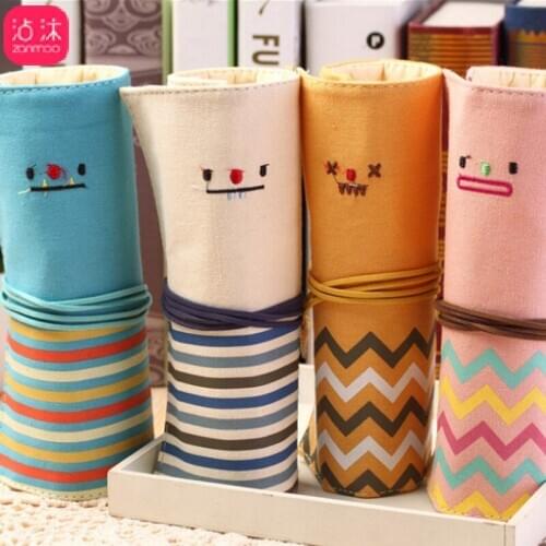 12pcs Kawaii Pencil Bags Lot Cute Cartoon Korean Bag for School Office Supplies Korean Stationery Pencil Pouch Desk Organizer